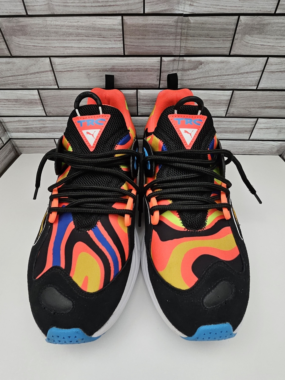 Men Pre-worn 9.5 PUMA TRC Multicolor Neon Wave Sneakers